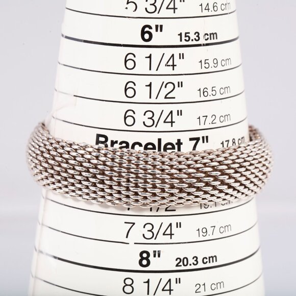 Authentic Tiffany & Co. Sterling Silver Somerset Mesh Bracelet - Picture 3 of 3